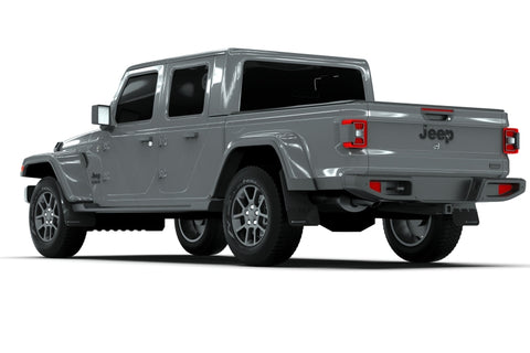 Rally Armor 19-25 Jeep Gladiator JT (Incl. Overland/Sport/Sport S) Black Mud Flap w/Red Logo - MF84-BLK-RD