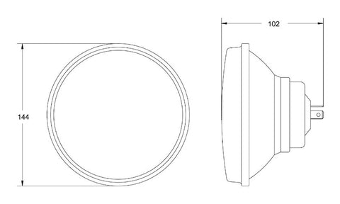 Hella Vision Plus 5-3/4in Round Conversion Headlamp High/Low Beam - Single Lamp - 002850871
