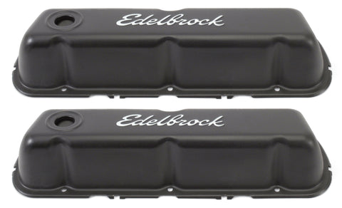 Edelbrock Valve Cover Signature Series Ford 260-289-302-351W CI V8 Black - 4603