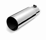 Gibson Rolled Edge Angle-Cut Tip - 4in OD/2.5in Inlet/12in Length - Stainless - 500640