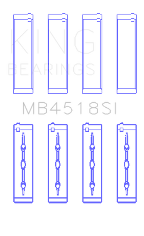 King Engine Bearings 11-20 Chrysler 300 / Dodge Grand Caravan (Size +0.25mm) Main Bearing Set - MB4518SI0.25