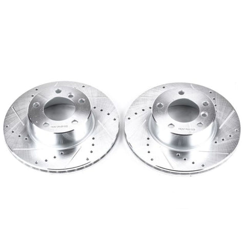 Power Stop 01-03 BMW 525i Front Evolution Drilled & Slotted Rotors - Pair - EBR496XPR