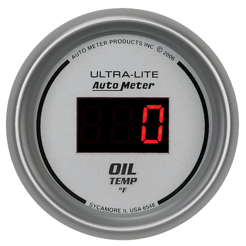 Autometer Ultra-Lite 52MM 0-340 Deg F Digital Oil Temperature - 6548
