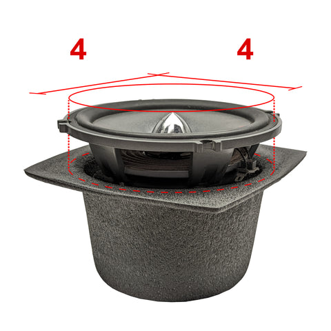 DEI Speaker Baffles 4in Round Slim Pair - 50311