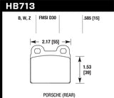 Hawk 65-69 Porsche 911/912 DTC-30 Race Rear Brake Pads - HB713W.585
