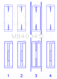 King Ford 232 (Size 0.25) Main Bearing Set - MB4034SI0.25