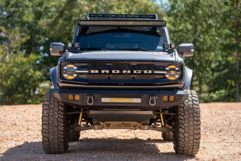 DV8 Offroad 2021+ Ford Bronco Front Bumper V2 - OE Plus Series (Works w/o ACC Relocation) - FBBR-06