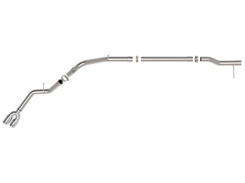 aFe Rebel XD Series 3 IN 304 Stainless Steel DPF-Back Exhaust w/Dual Polished Tips - 49-34145-P