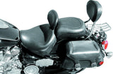 Mustang 99-15 Yamaha Road Star 1600, 1700 Wide Touring 2PC Seat w/Driver Backrest - Black - 79191