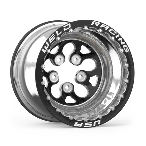 Weld Alpha-1 15x10 / 5x4.5 BP / 5in. BS Black Wheel - Double Beadlock MT - 83B-510210MB