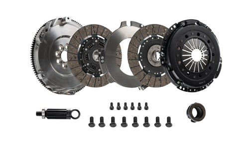 DKM Clutch BMW E46 M3 MS Twin Disc Clutch Kit w/Steel Flywheel (660 ft/lbs Torque) - MS-006-054