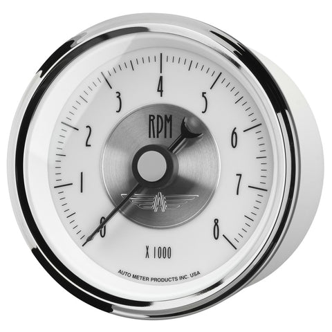 Autometer Prestige Pearl Series - Tachometer 3 3/8in 8K RPM In-Dash - 2098