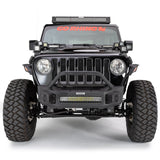 Go Rhino 07-20 Jeep Wrangler JL/JLU/JK/JKU/Gladiator JT Rockline Front Stubby Bumper w/ Overrider - 331101T