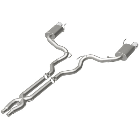 MagnaFlow Cat Back, SS, 3in, Street, Dual Split Polished 4.5in Tips 2015 Ford Mustang GT V8 5.0L - 19100