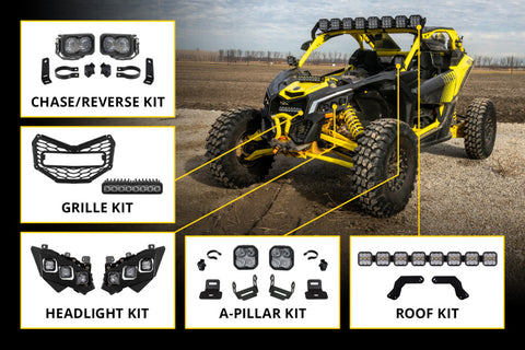 Diode Dynamics 17-26 Can Am Maverick Shock Mount Kit SS10 Max White Combo - DD8296