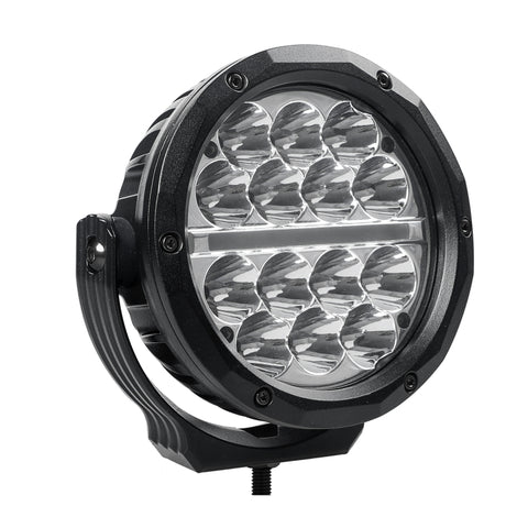 Go Rhino Xplor Bright Series Round LED Driving Light Kit w/DRL (Surface Mount) 6in - Blk (2 pc) - 750700623DRS