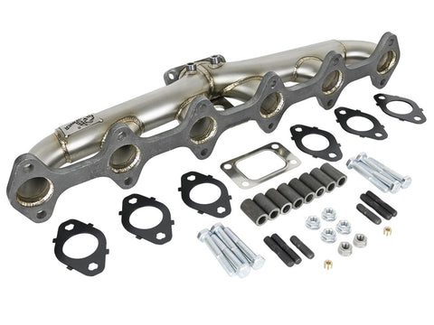 aFe Twisted Steel Header Turbo Manifold (T3) 98.5-02 Dodge Diesel Trucks L6 5.9L (td) - 48-32020