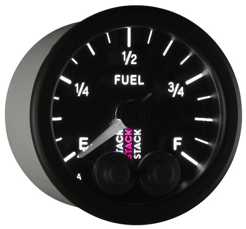 Autometer Stack 52mm 0-280 Ohm Programmable Pro-Control Fuel Level Gauge - Black - ST3515