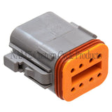 NAMZ Deutsch DT Series 8-Wire Plug & Wedgelock - Grey (Repl. HD 72138-94GY) - DP-8G