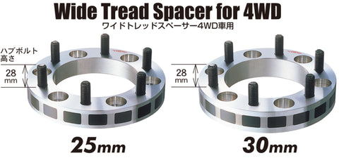 Project Kics 30mm Thick 12x1.25 5-139.7 4WD Wide Tread Spacers - W5330W3WTS