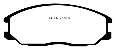 EBC 01-06 Hyundai Santa Fe 2.4 Yellowstuff Front Brake Pads - DP41332R