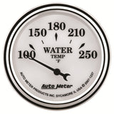 AutoMeter Gauge Water Temp 2-1/16in. 250 Deg. F Elec Old Tyme White II - 1237