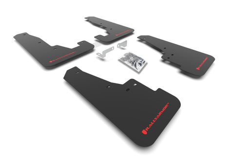 Rally Armor 16-22 Dodge Durango GT / RT / SRT / SXT Black UR Mud Flap Red Logo - MF55-UR-BLK/RD
