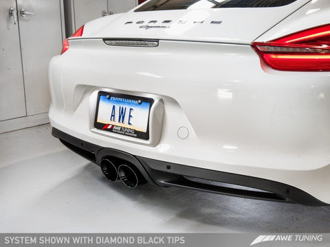 AWE Tuning Porsche 981 Performance Exhaust System - w/Diamond Black Tips - 3010-33024