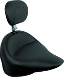 Mustang 84-06 Harley Standard Rear Tire Wide Touring Vintage Solo Seat w/Driver Backrest - Black - 79124