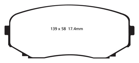 EBC 11-14 Ford Edge 2.0 Turbo Redstuff Front Brake Pads - DP31794C