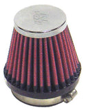 K&N Universal Chrome Filter 2.125 in Flange ID / 3in Base OD / 2in Top OD / 2.75in Height - RC-2340
