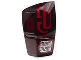 Raxiom 16-23 Toyota Tacoma XW Series Sequential LED Tail Lights- Black Housing- Red Lens - TT30332