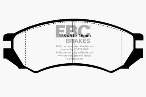 EBC 91-93 Nissan NX 2.0 (ABS) Redstuff Front Brake Pads - DP3839C