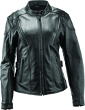 River Road Race Leather Jacket Black Womens - Small - 094363