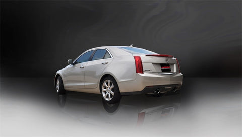 Corsa 2013-2019 Cadillac ATS Sedan 2.0L A/T Black Sport Dual Rear Cat-Back Exhaust - 14888BLK