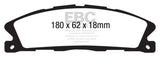 EBC 13+ Lincoln MKS 3.5 Twin Turbo Redstuff Front Brake Pads - DP31886C