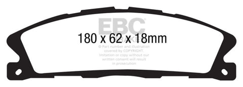 EBC 13+ Lincoln MKS 3.5 Twin Turbo Redstuff Front Brake Pads - DP31886C