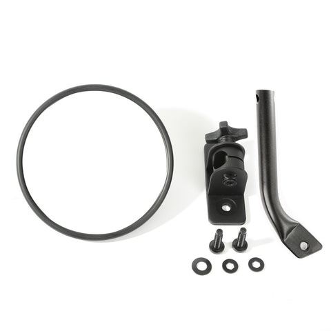 Rugged Ridge 97-18 Jeep Wrangler Textured Black Round Stubby Trail Mirror - 11025.19