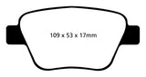 EBC 10-13 Audi A3 2.0 Turbo (Bosch rear caliper) Greenstuff Rear Brake Pads - DP22075