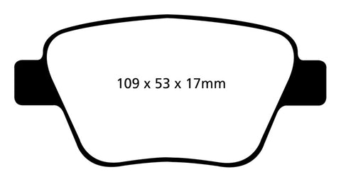 EBC 10-13 Audi A3 2.0 Turbo (Bosch rear caliper) Greenstuff Rear Brake Pads - DP22075