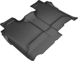 3D MAXpider 2019-2020 GMC/Chevrolet Sierra 1500/Silverado 1500 Kagu 2nd Row Floormats - Black - L1GM02421509