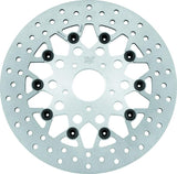 Twin Power 84-17 Big Twin Exc 11.8 and Lug Mount 84-13 XL Front 11.5 Floating Rotor Mesh Silver - 666834