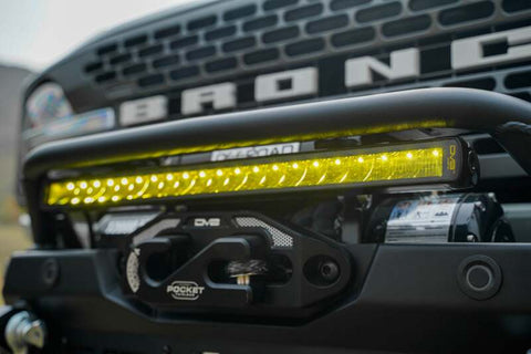 DV8 Offroad 20In Elite Series Amber LED Light Bar - Single Row - BE20SW105W-A