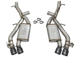 aFe MACHForce XP 3in 304 SS Axle-Back Exhaust Dual Exhaust (NPP) w/ Black Tips 16-17 Camaro SS V8 - 49-34068-B