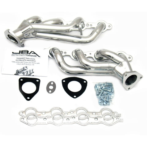 JBA 99-02 GM Truck 6.0L LS w/o A.I.R. w/EGR 1-5/8in Primary Silver Ctd Cat4Ward Header - 1850S-1JS