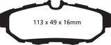 EBC 10-14 Ford Mustang 3.7 Yellowstuff Rear Brake Pads - DP41870R