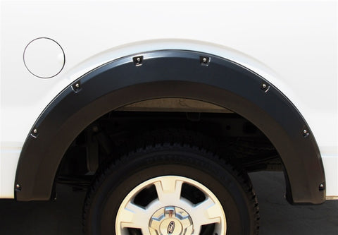 Lund 09-14 Ford F-150 (Ex Raptor) RX-Rivet Style Textured Elite Series Fender Flares - Black (2 Pc.) - RX312TB