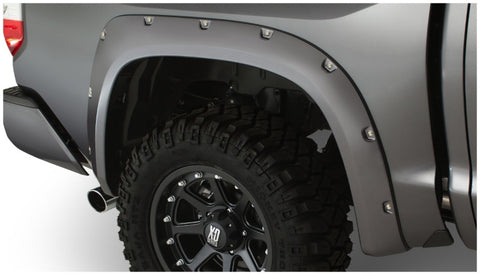 Bushwacker 14-18 Toyota Tundra Fleetside Pocket Style Flares 2pc 66.7/78.7/97.6in Bed - Black - 30040-02