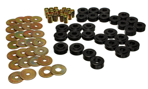 Energy Suspension Rear Spring Frame Shackle Kit - Black - 4.2127G
