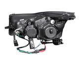 ANZO 2011-2015 Chevrolet Cruze Projector Headlights w/ Halo Black (LED Eyebrow) - 121400